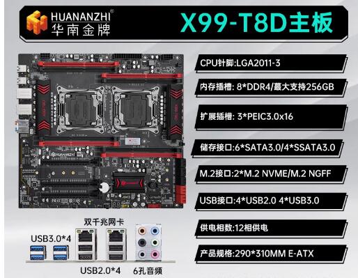 South China Gold Medal X99 Dua - E5 2696 V3 recension och pris